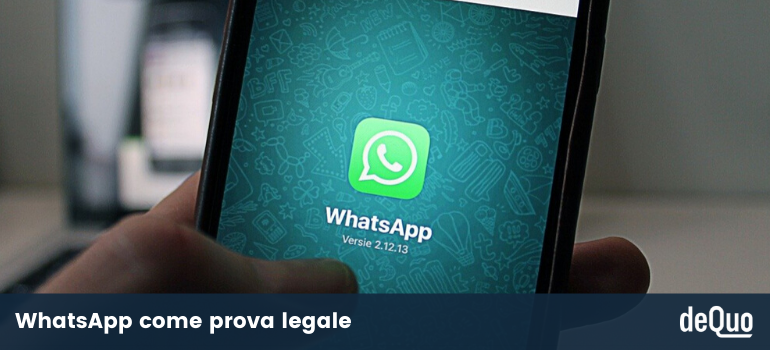 prova legale whatsapp