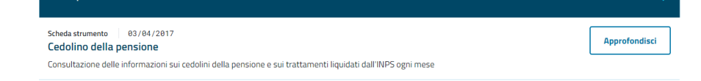 trova cedolino pensione