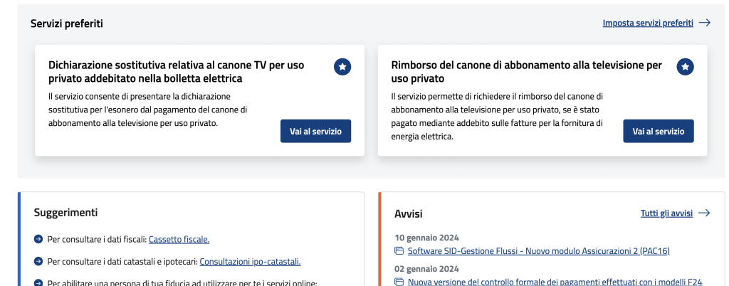 cassetto fiscale